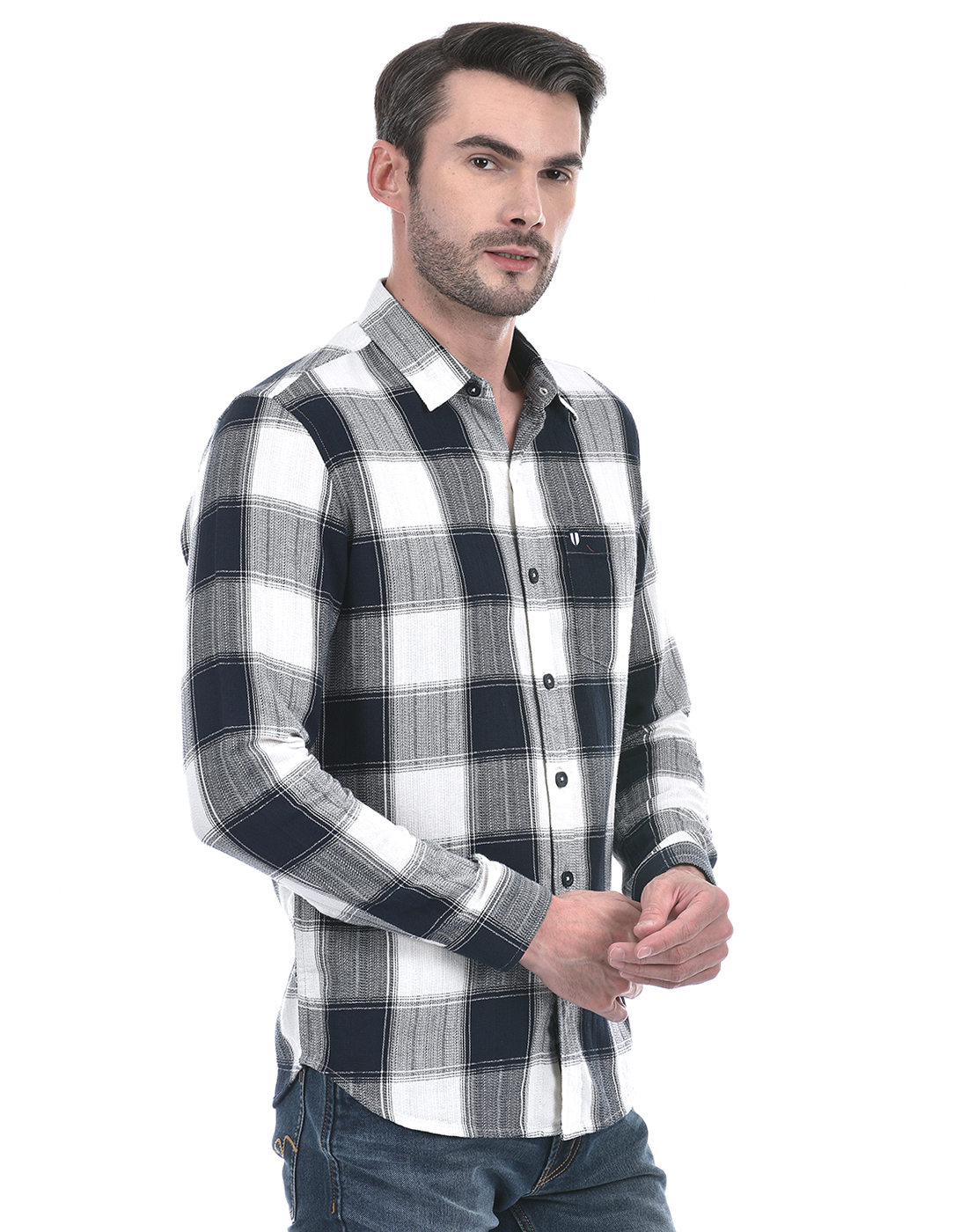 Numero Uno Men Beige Solid Hooded Neck Brushed Fleece Sweatshirt